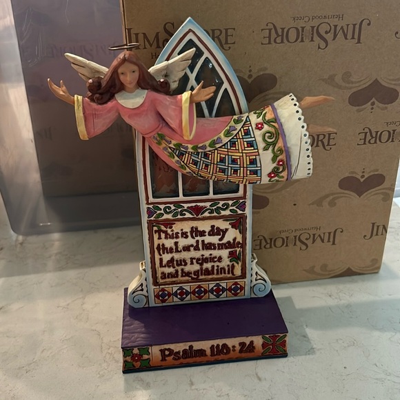 Jim Shore Rejoice in Today Joyful Psalm Angel Figurine - Picture 1 of 6